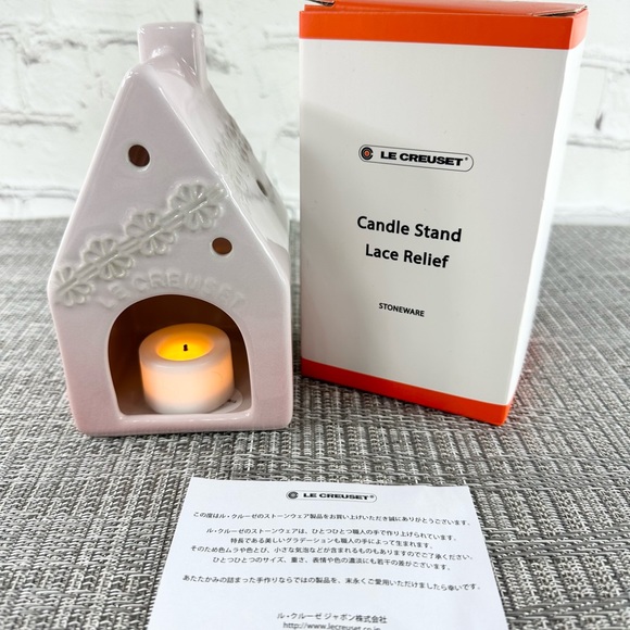 Le Creuset Candle Stand House Lace Relief - Picture 1 of 6
